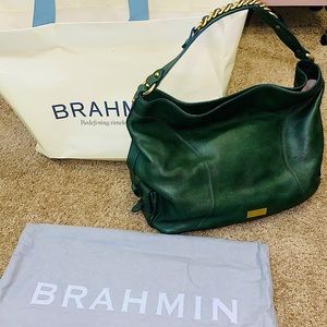 BRAHMIN Emerald Pebble Leather Hailey Bag- New With Tags